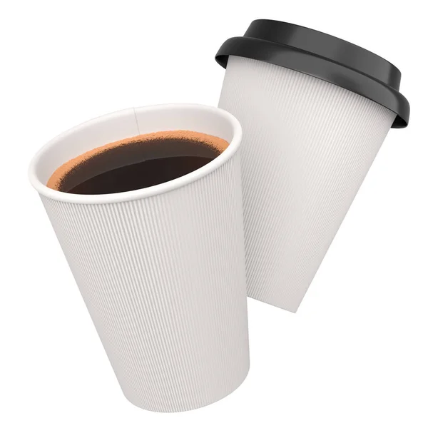 Set Paper Coffee Cup Cover Cappuccino Americano Espresso Mocha Latte — Stockfoto