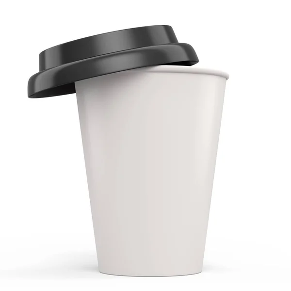 Papierowy Kubek Kawy Pokrywą Cappuccino Americano Espresso Mocha Latte Kakao — Zdjęcie stockowe
