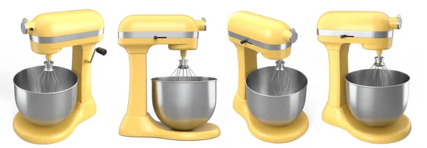 Modern Kitchen Mixer Baking White Background Render Home Kitchen Tools — Stockfoto