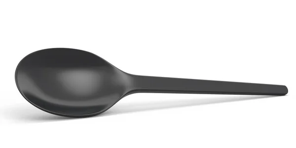 Eco Friendly Disposable Utensils Spoon White Background Render Concept Earth — Stok fotoğraf