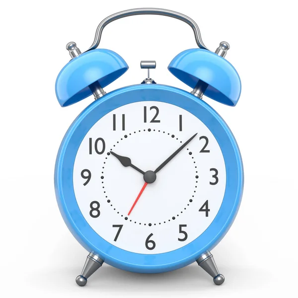 Vintage Alarm Clock White Background Render Concept Wake Time Morning — Stock Photo, Image