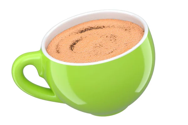 Ceramic Coffee Cup Foam Cappuccino Americano Espresso Mocha Latte Cocoa — Stockfoto