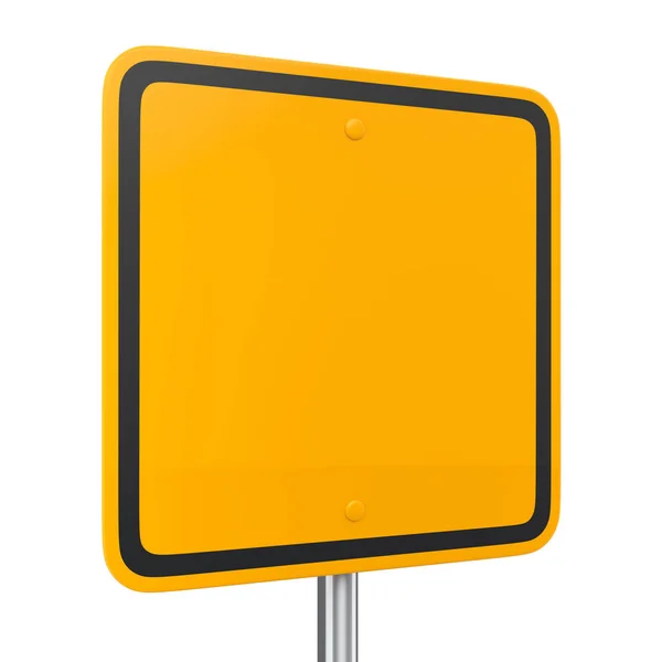 Road Signs Pole Isolated White Background Render Mockup Street Traffic — Stock Photo, Image