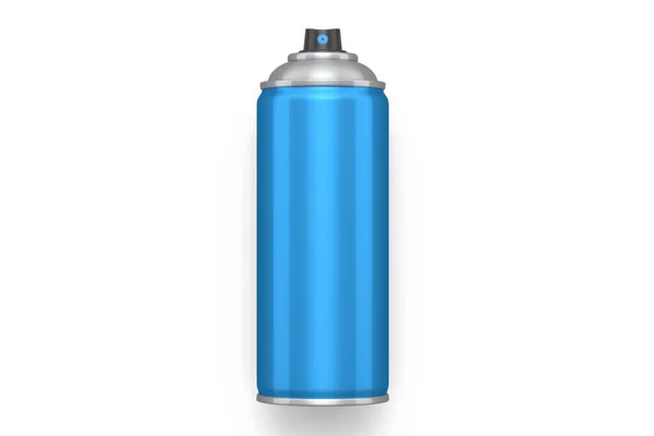 Kan Sprayfärg Isolerad Vit Bakgrund Render Sprayfärg Flaska Och Dispensercan — Stockfoto