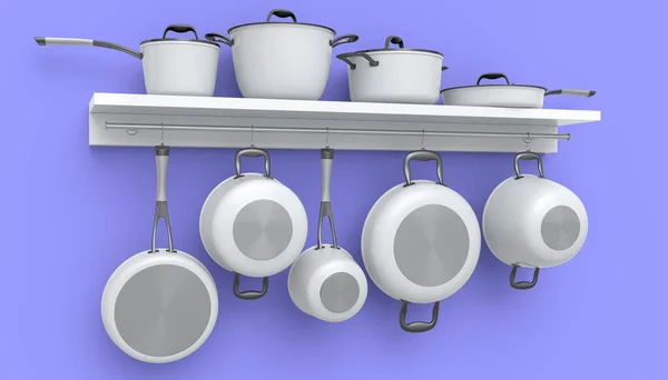 Набор Stewpot Нержавеющей Стали Сковородка Хромированная Алюминиевая Посуда Стеклянной Крышкой — стоковое фото