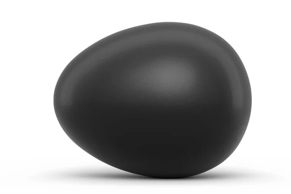 Granja Huevo Negro Orgánico Sobre Fondo Blanco Renderizado Huevo Pollo —  Fotos de Stock