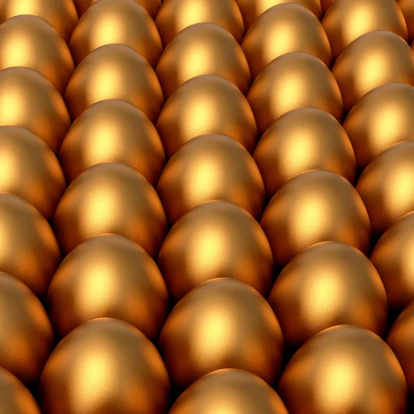 Montón Huevos Pollo Oro Orgánico Crudo Granja Fondo Abstracto Renderizado —  Fotos de Stock