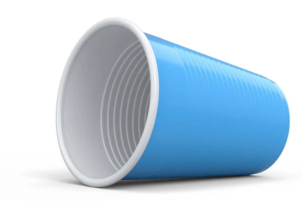 Plastic Disposable Party Cup Isolated White Background Render Take Away — Stok fotoğraf