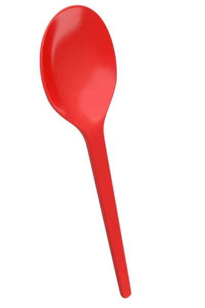 Eco Friendly Disposable Utensils Spoon White Background Render Concept Earth — Foto Stock