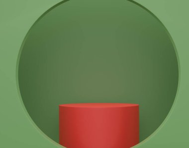 Tek renkli arka planda ürün sergisi için soyut sahne ya da podyum. Ürün sunumu için 3d görüntü oluşturma veya sahnede, kaidede veya platformda kozmetik ürünü gösterme
