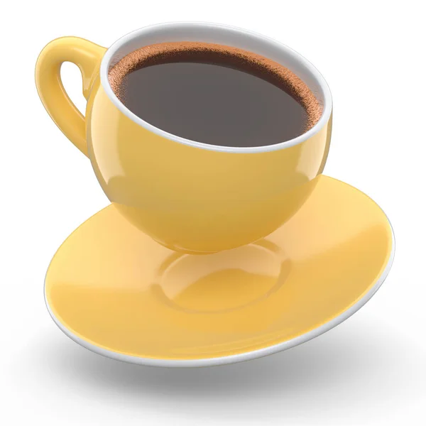 Ceramic Coffee Cup Foam Cappuccino Americano Espresso Mocha Latte Cocoa — Foto de Stock