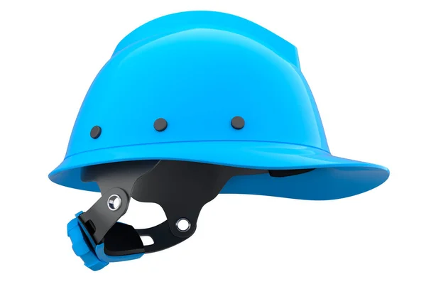 파란색 안전모 모자를 배경에 렌더링 기어와 도구의 — 스톡 사진