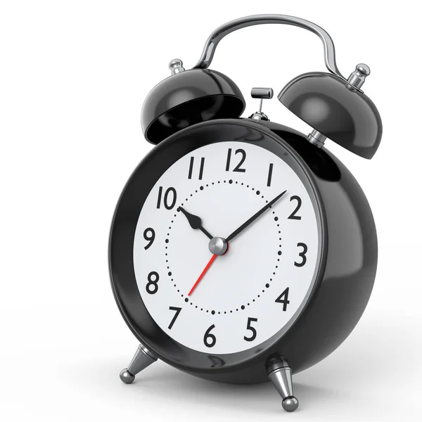 Vintage Alarm Clock White Background Render Concept Wake Time Morning — Stock fotografie