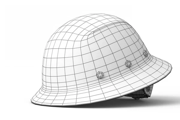 Safety Helmet Hard Cap Isolated White Background Render Concept Layers — Stock Photo, Image