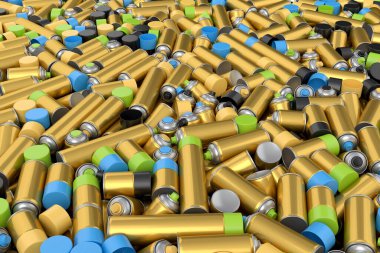 Siyah arka planda bir yığın sprey boya kutusu. 3 boyutlu sprey boya şişesi ve beyaz arka planda izole edilmiş sprey boya kutusu. 3D render sprey boya şişesi ve şeker kutusu.