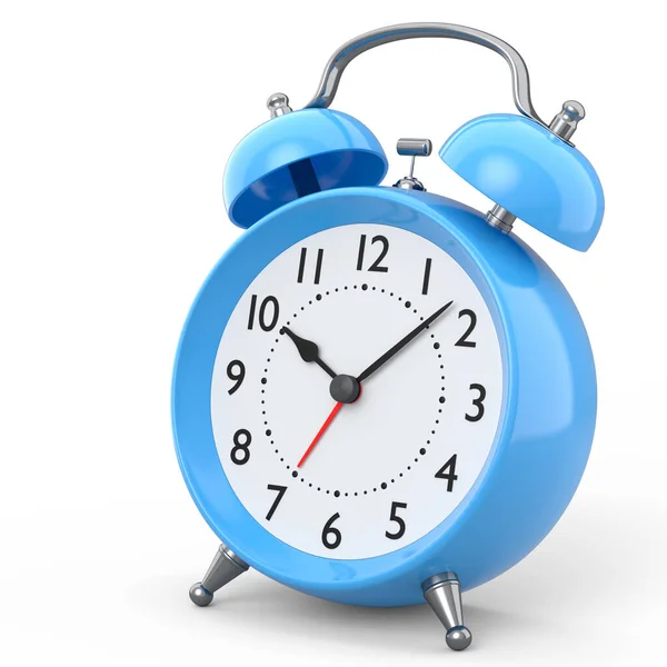 Vintage Alarm Clock White Background Render Concept Wake Time Morning —  Fotos de Stock
