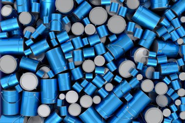 Siyah arka planda bir yığın sprey boya kutusu. 3 boyutlu sprey boya şişesi ve beyaz arka planda izole edilmiş sprey boya kutusu. 3D render sprey boya şişesi ve şeker kutusu.