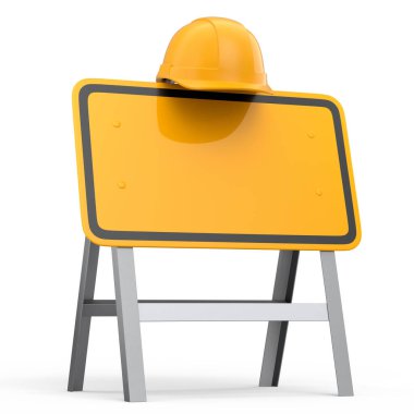 Yol işaretleri ve beyaz arka planda trafik işaretleri var. Sokak trafik işaretinin 3d modelleme şablonu