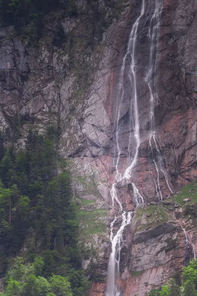 stock image Beautiful view of Rothbach Waterfall near Konigssee lake in Berchtesgaden National Park, Upper Bavarian Alps, Germany, Europe. Beauty of nature concept background.