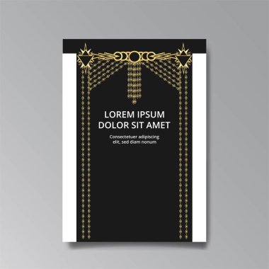 Art deco düğün davetiyesi. Randevu kartı sanat nuevo 'sunu sakla. Lüks klasik antika kart tasarımı. VIP daveti, Gatsby partisi davetiyesi. Teşekkür ederim. Vektör vintage çizimi