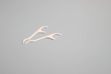 Plastik diş ipi, diş temizliği için ağız bandı, mesaj için yer