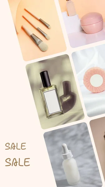 Penjualan Toko Kosmetik Ritel Tamplate Untuk Format Cerita Instagram — Stok Foto