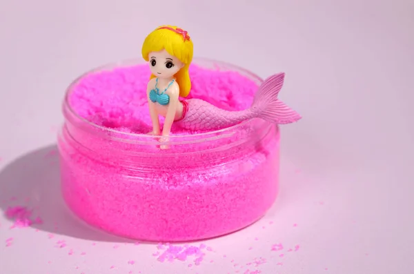 ピンクの海塩ボディスクラブ スパ療法 — ストック写真