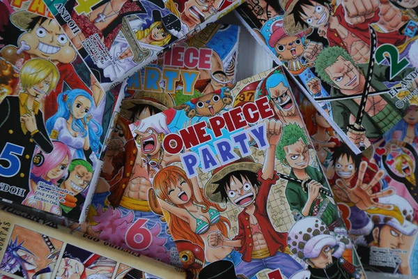 stock image One piece manga books, japanese story about pirate Luffy, Spain, Vitoria, 26 of April of  2023