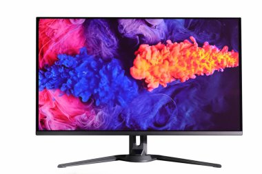 PC tablo modelleme monitörü, beyaz arkaplanda modern ekran teknolijisi