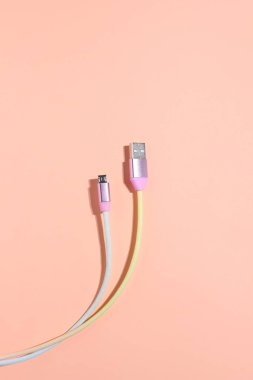 Renkli şarj kablosu, teknoloji için usb buji bağlantısı