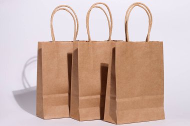 Kağıt maket eko çanta, geri dönüşümlü çanta, ekolojik alışveriş konsepti