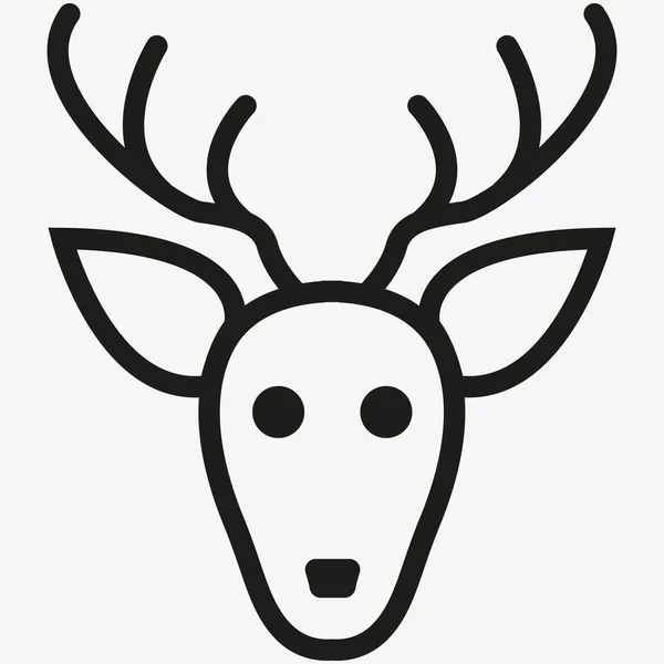 Icon Deer Head — Stock Vector