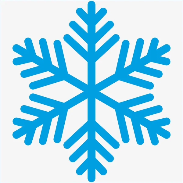 Ikona Wizerunkiem Niebieskiego Płatka Śniegu — Wektor stockowy