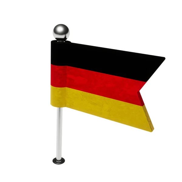Σημαία Γερμανίας Καρφίτσα Σκάφους Σχήμα Σημαίας Αποτύπωση — Φωτογραφία Αρχείου
