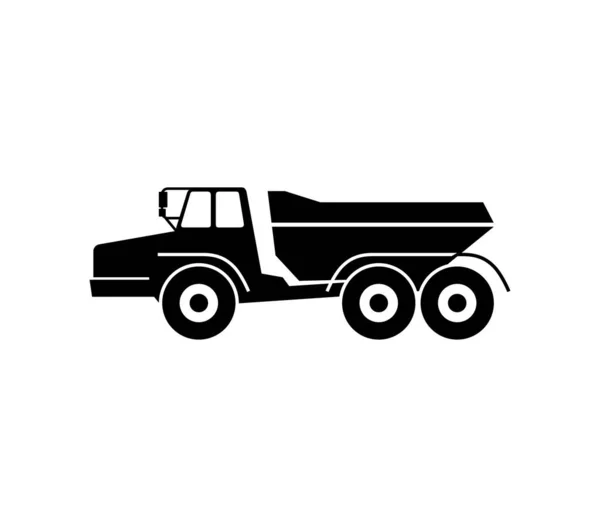 Vagn Dumpa Lastbilen Bil Byggarbetsplats — Stock vektor