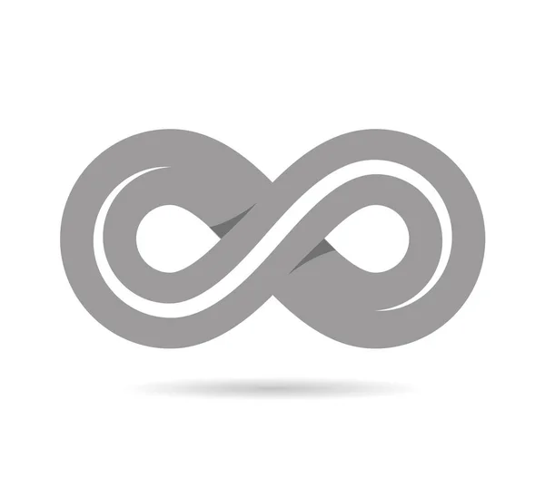Mobius Loop Made Grey Strip Ribbon Infinity Symbol Eight — Stock Vector