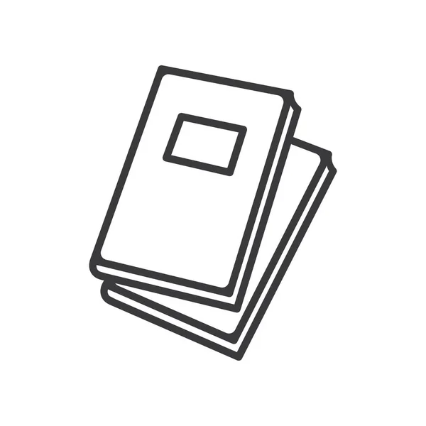 白い背景の本のアイコンの隔離されたフラットデザインベクトルイラスト — ストックベクタ