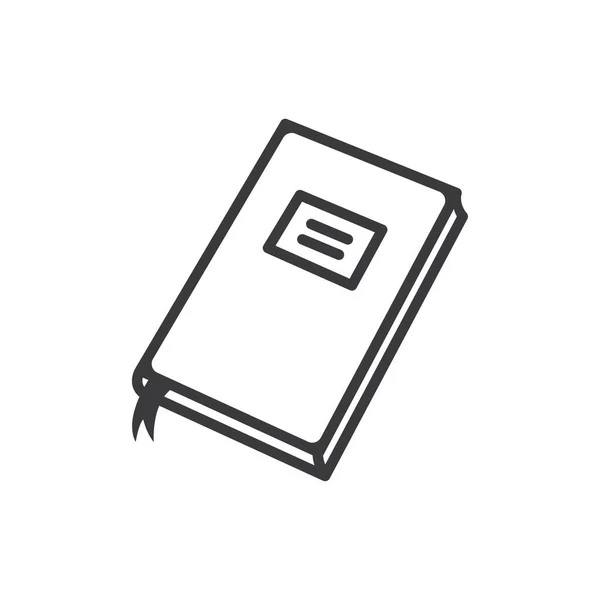 Icona Del Libro Isolato Disegno Piatto Vettoriale Illustrazione Sfondo Bianco — Vettoriale Stock
