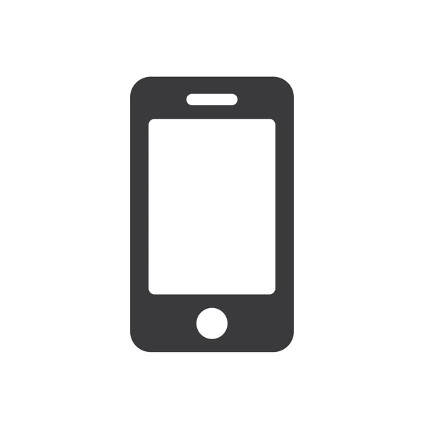 Иконка Мобильного Телефона Белом Фоне — стоковый вектор