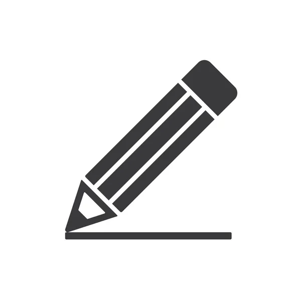 Bleistift Symbol Isoliert Flache Design Vektor Illustration Auf Weißem Hintergrund — Stockvektor