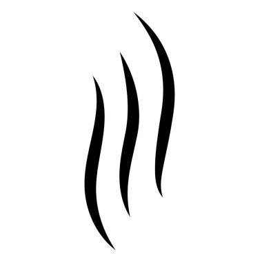 Beyaz arkaplanda buhar simgesi tüttür basit izole edilmiş düz tasarım vektör çizimi.