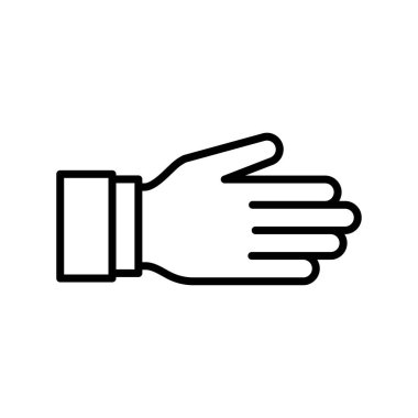Hand icon flat design vector illustration on white background.