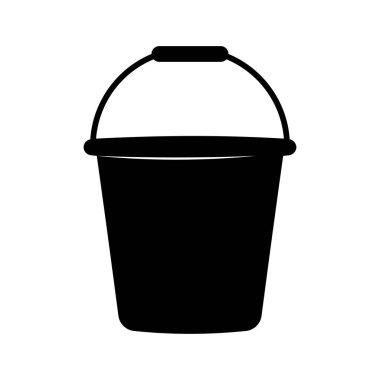 Bucket icon isolated flat design vector illustration on white background.