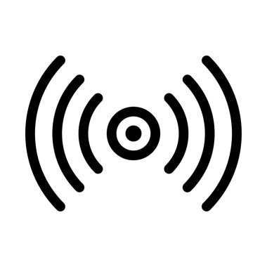 Beyaz arkaplanda sensör simgesi izole edilmiş düz tasarım vektör çizimi.