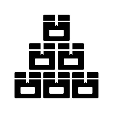 Stack inventory icon logistic symbol isolated element vector illustration on white background.