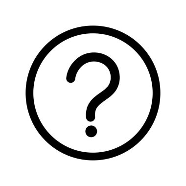 Question mark with circle shape icon, sign or symbol for design, presentation, website or apps elements vector illustration on white background.