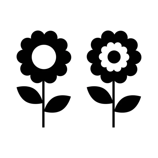 Roztomilé Květiny Ikona Izolované Vektorové Ilustrace Bílém Pozadí — Stockový vektor