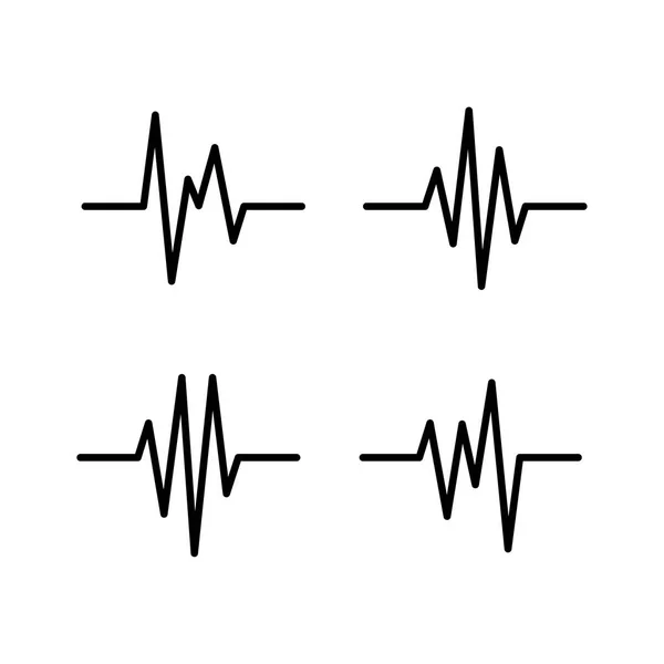 Herzschlag Symbol Kardiologie Symbol Medizinisches Druckzeichen Isolierte Vektordarstellung Auf Weißem — Stockvektor