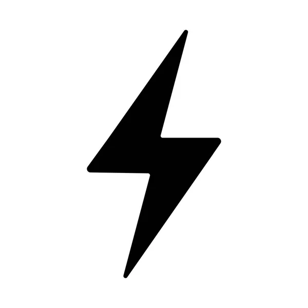 Lightning Flash Icon Isolated Vector Illustration White Background — Stock Vector