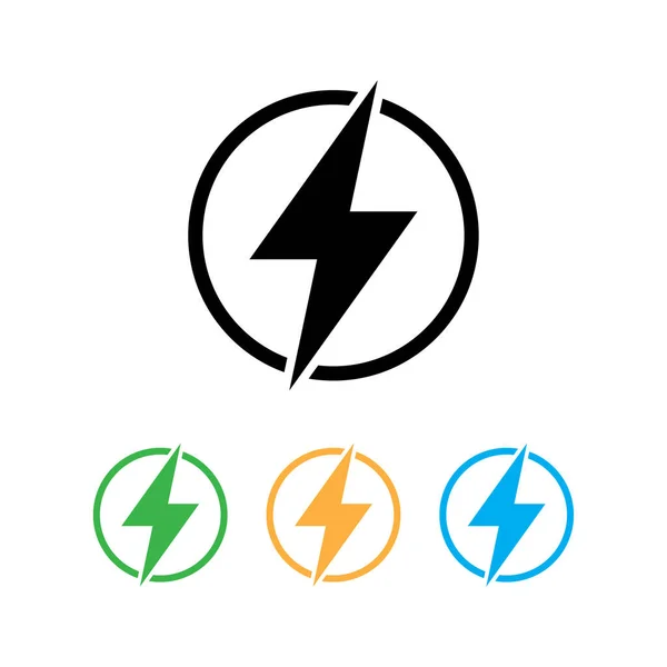 Elektrisk Ikon Vektor Illustration Vit Bakgrund — Stock vektor